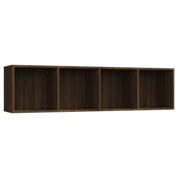 Bibliotecă/dulap TV stejar maro 143x30x36 cm lemn prelucrat - Img 2
