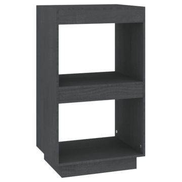 Bibliotecă, gri, 40x35x71 cm, lemn masiv de pin - Img 2