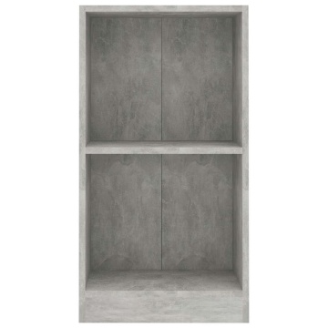 Bibliotecă, gri beton, 40x24x75 cm, lemn prelucrat - Img 4