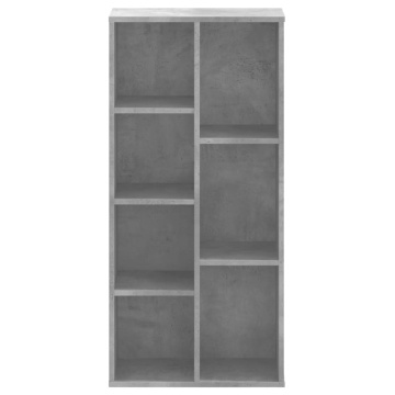 Bibliotecă, gri beton, 50x25x105 cm, lemn compozit - Img 4