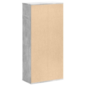 Bibliotecă, gri beton, 50x25x105 cm, lemn compozit - Img 5