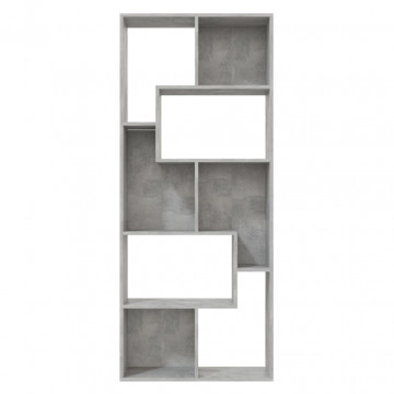 Bibliotecă, gri beton, 67x24x161 cm, PAL - Img 7