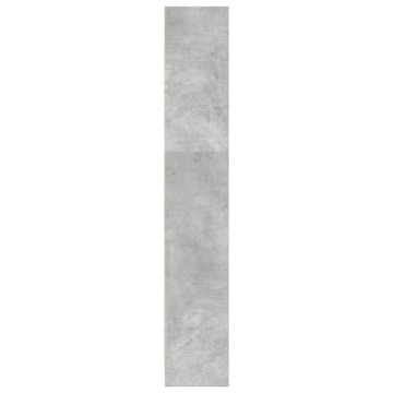 Bibliotecă, gri beton, 80x24x143 cm, lemn prelucrat - Img 8