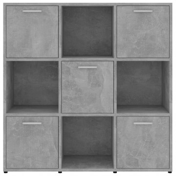 Bibliotecă, gri beton, 90 x 30 x 90 cm, PAL - Img 5