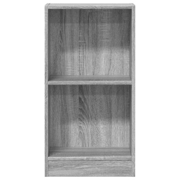 Bibliotecă, gri sonoma, 40x24x76 cm, lemn prelucrat - Img 4
