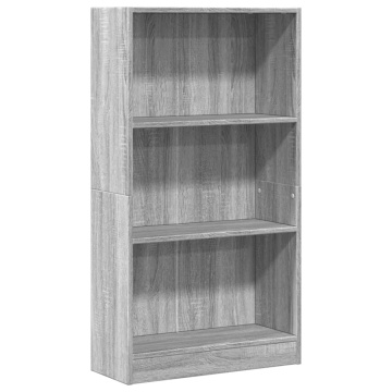 Bibliotecă, gri sonoma, 60x24x109 cm, lemn prelucrat - Img 2