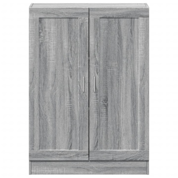 Bibliotecă, gri sonoma, 82,5x30,5x115 cm, lemn prelucrat - Img 9