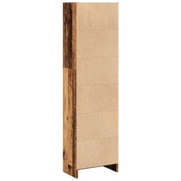 Bibliotecă, lemn vechi, 40x24x143 cm, lemn prelucrat - Img 5