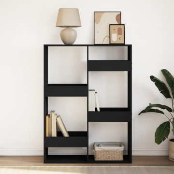 Bibliotecă, negru, 100x33x135 cm, lemn prelucrat - Img 3
