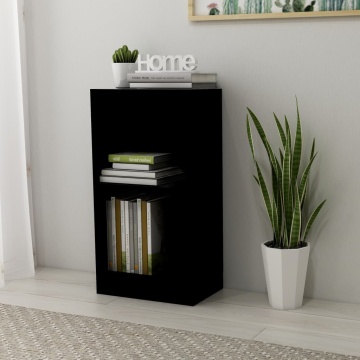 Bibliotecă, negru, 40x24x75 cm, lemn prelucrat - Img 1