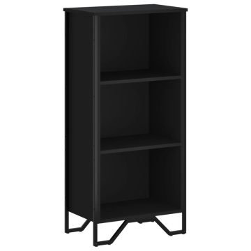 Bibliotecă, negru, 50x31x106 cm, lemn prelucrat - Img 2