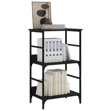 Bibliotecă, negru, 50x33x82 cm, lemn prelucrat - Img 3