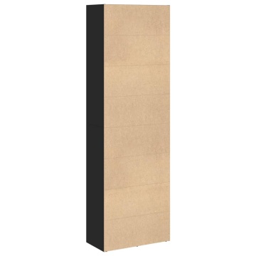 Bibliotecă, negru, 60x30x189 cm, lemn prelucrat - Img 5