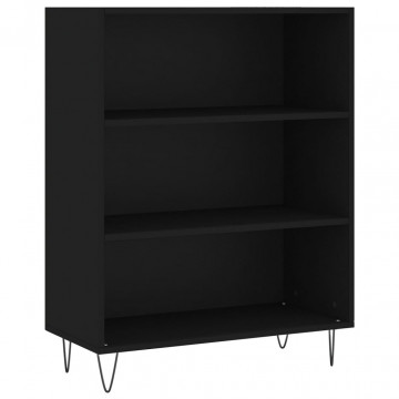 Bibliotecă, negru, 69,5x32,5x90 cm, lemn compozit - Img 2