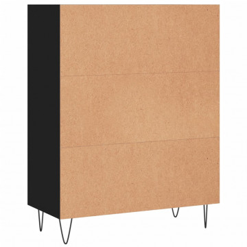 Bibliotecă, negru, 69,5x32,5x90 cm, lemn compozit - Img 5