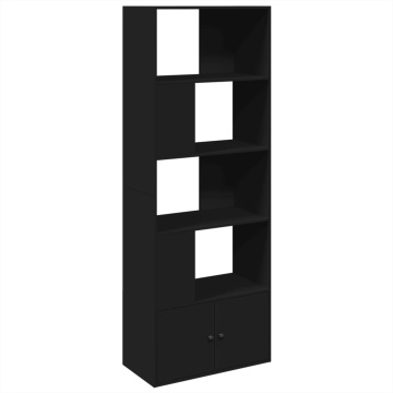 Bibliotecă, negru, 70x36x189 cm, lemn prelucrat - Img 2