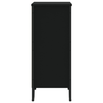 Bibliotecă, negru, 80x31x74,5 cm, lemn prelucrat - Img 8