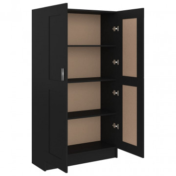 Bibliotecă, negru, 82,5 x 30,5 x 150 cm, PAL - Img 8