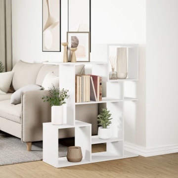 Bibliotecă/separator cameră alb 92x29x112 cm lemn prelucrat - Img 4