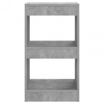 Bibliotecă/Separator cameră, gri beton, 40x30x72 cm - Img 3