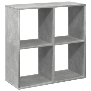 Bibliotecă/separator cameră gri beton 69,5x29x69,5 cm lemn - Img 2