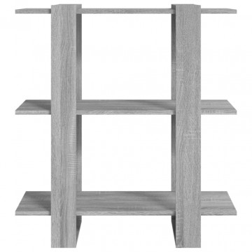 Bibliotecă/Separator cameră, gri sonoma, 80x30x87 cm - Img 8