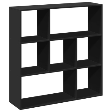 Bibliotecă/separator cameră negru 102x29x103,5 cm lemn - Img 2