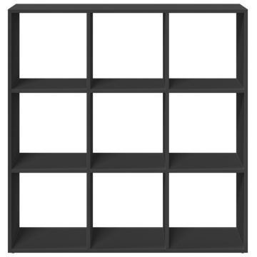 Bibliotecă/separator cameră negru 102x29x103,5 cm lemn - Img 8