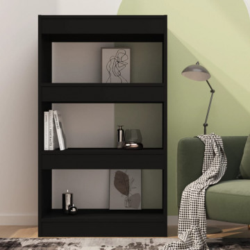 Bibliotecă/Separator cameră, negru, 60x30x103 cm, PAL - Img 3