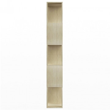Bibliotecă/Separator cameră, stejar sonoma, 80x24x159 cm PAL - Img 5