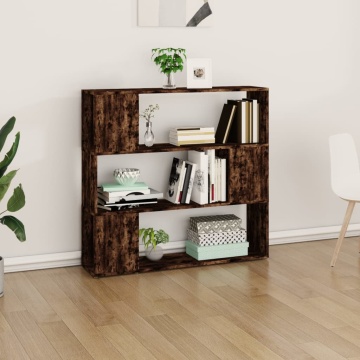 Bibliotecă/Separator de cameră, stejar afumat, 100x24x194 cm - Img 3