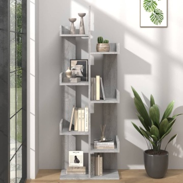 Bibliotecă, sonoma gri, 48x25,5x140 cm, lemn prelucrat - Img 1