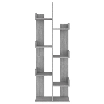 Bibliotecă, sonoma gri, 48x25,5x140 cm, lemn prelucrat - Img 3