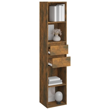 Bibliotecă, stejar fumuriu, 36x30x171 cm, lemn prelucrat - Img 5