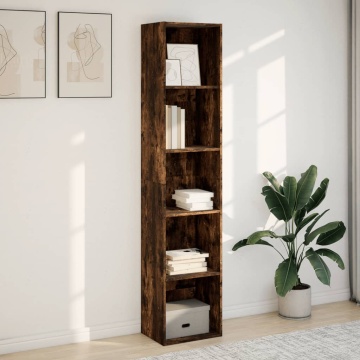 Bibliotecă, stejar fumuriu, 40x30x189 cm, lemn prelucrat - Img 3