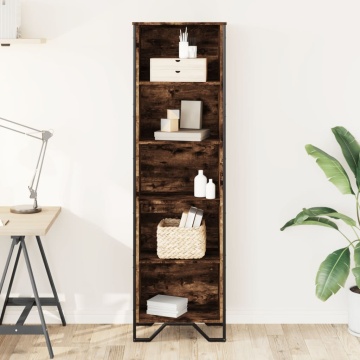 Bibliotecă, stejar fumuriu, 50x31x169 cm, lemn prelucrat - Img 3