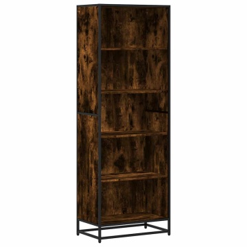 Bibliotecă, stejar fumuriu, 60x35x170,5 cm, lemn prelucrat - Img 2