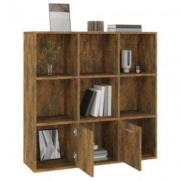 Bibliotecă, stejar fumuriu, 98x30x98 cm - Img 7