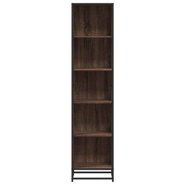 Bibliotecă, stejar maro, 40x35x170,5 cm, lemn prelucrat - Img 4