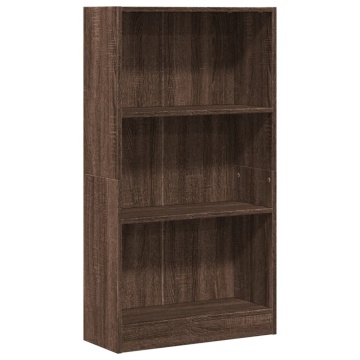 Bibliotecă, stejar maro, 60x24x109 cm, lemn prelucrat - Img 2