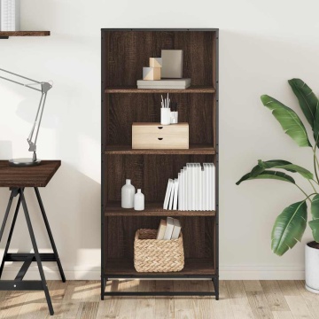 Bibliotecă, stejar maro, 60x35x139 cm, lemn prelucrat - Img 3