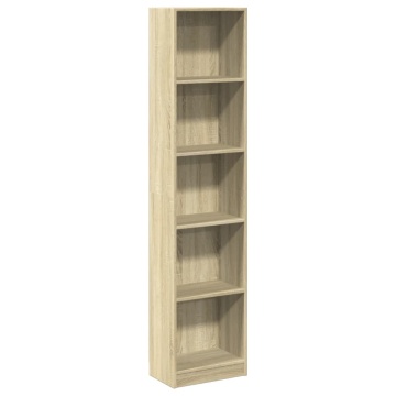 Bibliotecă, stejar sonoma, 40x24x176 cm, lemn prelucrat - Img 2