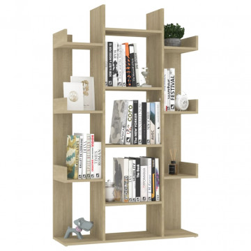 Bibliotecă, stejar sonoma, 86x25,5x140 cm, PAL - Img 4