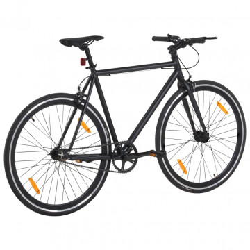 Bicicletă cu angrenaj fix, negru, 700c, 59 cm - Img 3