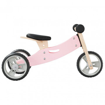 Bicicletă de echilibru pentru copii 2 în 1, roz - Img 5