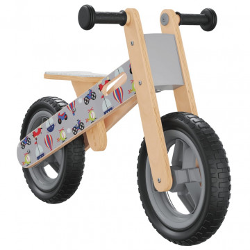 Bicicletă de echilibru pentru copii, imprimeu și Gri - Img 2