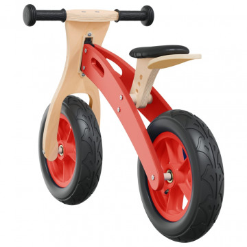 Bicicletă echilibru pentru copii, cauciucuri pneumatice, roșu - Img 6