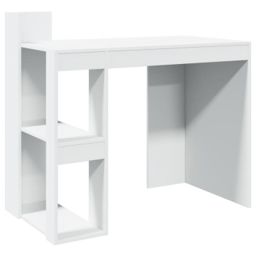Birou, alb, 103,5x56,5x94 cm, lemn prelucrat - Img 2