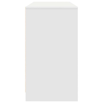 Birou alb 120x42x76 cm lemn prelucrat - Img 6