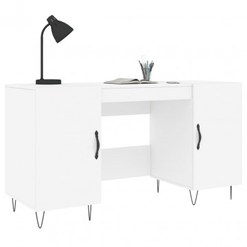 Birou, alb, 140x50x75 cm, lemn compozit - Img 3